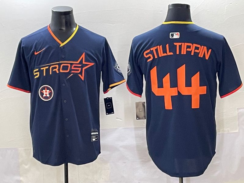 Men 2025 Houston Astros 44 Still Tippin Blue Three generations Joint Name Nike MLB Jersey style 11